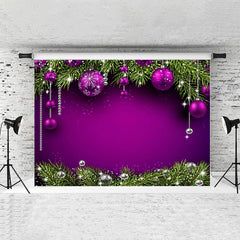 Lofaris Christmas Tree Decoration Balls Glitter Photo Backdrops