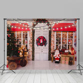 Lofaris Christmas tree Santa Claus light backdrop