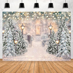 Lofaris Christmas Tree Snowflake Glitter Lights Winter Backdrop
