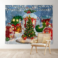 Lofaris Christmas Tree Snowflake Light Photoshoot Backdrop for Party