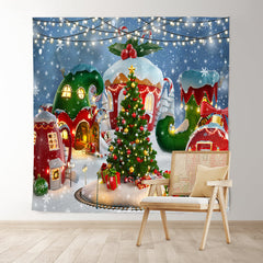 Lofaris Christmas Tree Snowflake Light Photoshoot Backdrop for Party