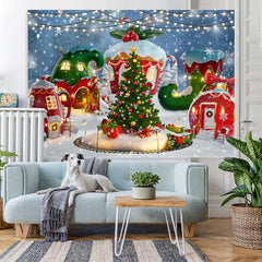 Lofaris Christmas Tree Snowflake Light Photoshoot Backdrop for Party