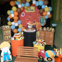 Colorful Carnival Celebrate Holiday Circle Backdrop