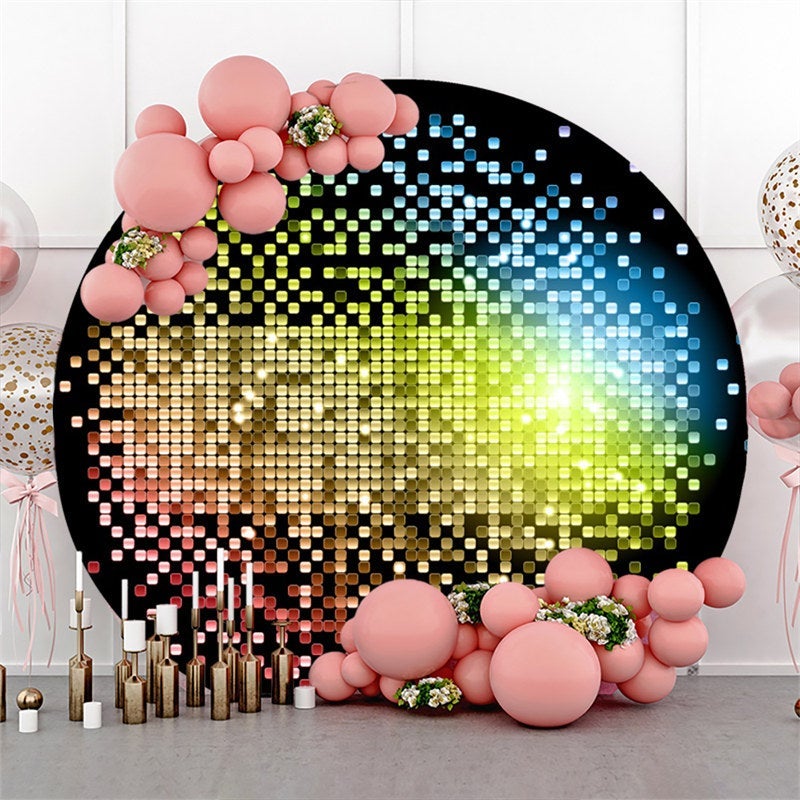 Lofaris Circle Colorful Bokeh Bright Birthday Party Backdrop