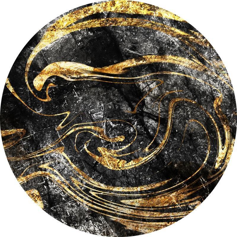 Lofaris Circle Glitter Marbling Party Backdrop For Birthday