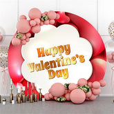 Lofaris Circle Red Love Gold Happy Valentines Day For Party