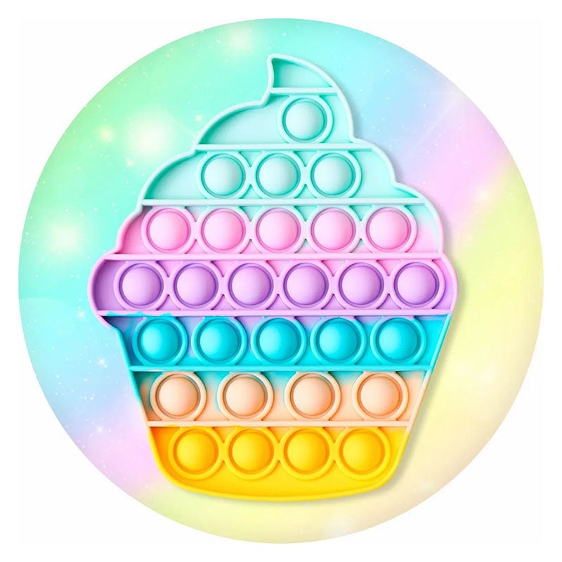 Lofaris Circle Summer Ice Cream Pop It Birthday Backdrop Kit
