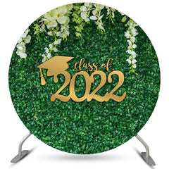 Lofaris Circle White Floral Green Leaf Class Of 2022 Backdrop