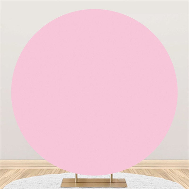 Lofaris Circlr Solid Pink Simple Party Round Backdrops