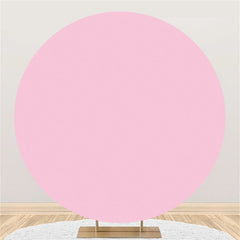 Lofaris Circlr Solid Pink Simple Party Round Backdrops
