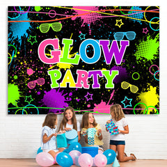Lofaris Colored And Graffiti Glow Party Birthday Backdrop