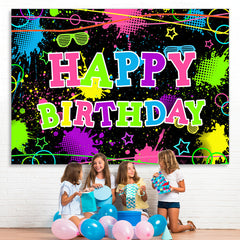 Lofaris Colored And Graffiti Happy Birthday Bcakdrop For Party