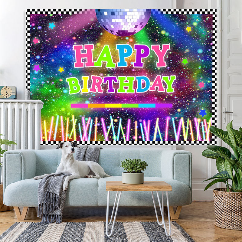Lofaris Colored Light And Star Bokeh Birthday Party Backdrop