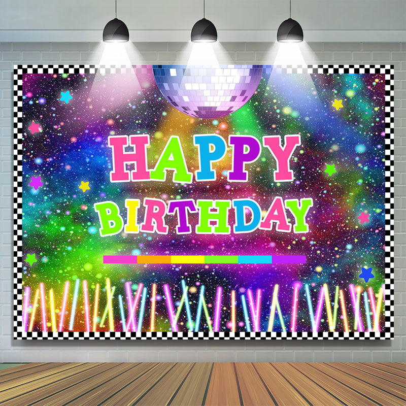 Lofaris Colored Light And Star Bokeh Birthday Party Backdrop