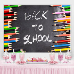 Lofaris Colored pencil blackboard kids back to school backdrop