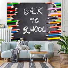 Lofaris Colored pencil blackboard kids back to school backdrop
