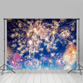 Lofaris UK Colored Sparkle Night Sky Happy New Year Backdrop