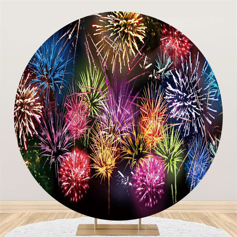 Lofaris Colorful Carnival Celebration Holiday Circle Backdrop