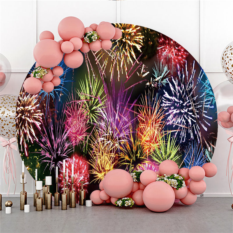 Lofaris Colorful Carnival Celebration Holiday Circle Backdrop