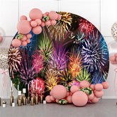Lofaris Colorful Carnival Celebration Holiday Circle Backdrop