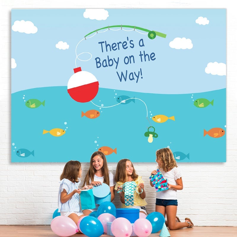 Lofaris Colorful Fish Boy First Birthday Photoshoot backdrop
