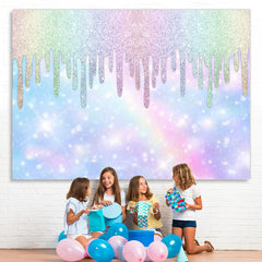 Lofaris Colorful Glitter Bokeh Rainbow Scene Birthday Backdrop