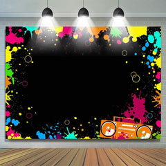 Lofaris Colorful Laser Ray Disco Retro Bance Birthday Backdrop