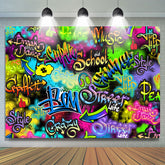 Lofaris Colorful Letter And Graffiti Wall Backdrop For Party
