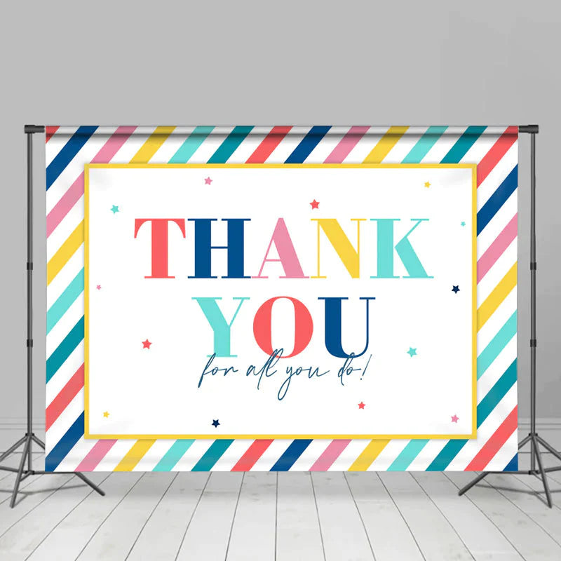 Lofaris Colorful Lines Happy Graduation Party Backdrop