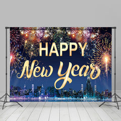 Lofaris UK Colorful Sparkle City Night View New Year Backdrop
