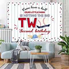 Lofaris Come Have A Ball Photo Backdrop for Boy 2nd Birthday