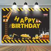 Lofaris Construction Theme Dump Truck Boys Birthday Backdrop