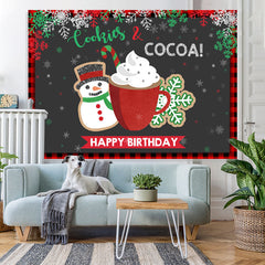 Lofaris Cookies and Cocoa! Winter Christmas Brithday Backdrop