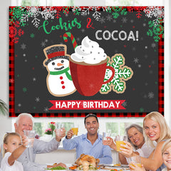 Lofaris Cookies and Cocoa! Winter Christmas Brithday Backdrop