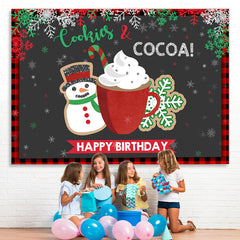 Lofaris Cookies and Cocoa! Winter Christmas Brithday Backdrop