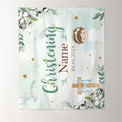 Lofaris Spring Greenery Christening Angel Dove Baptism Backdrop