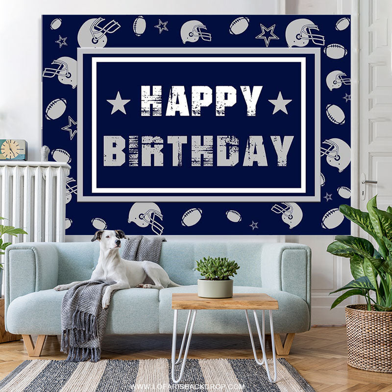 Lofaris Cowboy All-Star Theme Happy Birthday Backdrop For Boy