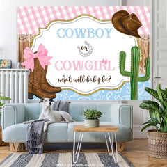 Lofaris Cowboy Or Cowgirl What Will Baby Be Gender Reveal Backdrop