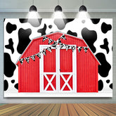 Lofaris Cowboy Red Farm Theme Simple Happy Birthday Backdrop