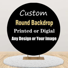 Circle White Floral Green Leaf Class Of 2023 Backdrop