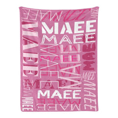 Lofaris Custom Name Pink Theme Blanket For Adult Kid Gift