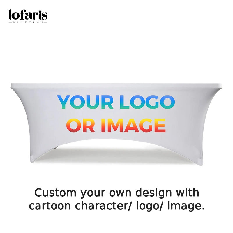 Lofaris Custom Printing Stretch Fit Table Cover for Event