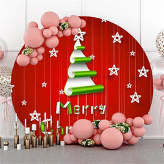 Oh Baby Pink Green Floral Round Baby Shower Backdrop