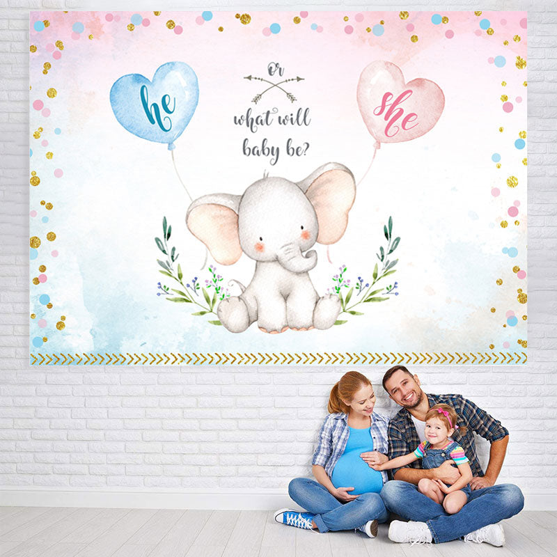 Lofaris Cute And Lovely Elephant Gender Reveal Baby Shower