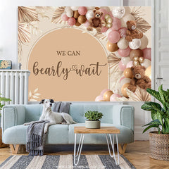 Lofaris Cute Brown Teddy Bear Baby Shower Backdrop For Party