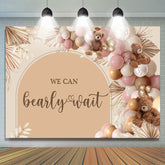 Lofaris Cute Brown Teddy Bear Baby Shower Backdrop For Party