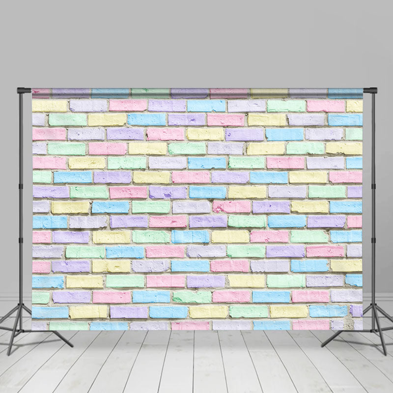 Lofaris Cute Creamy Color Brick Wall Easter Photo Backdrop
