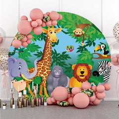 Pink Flowers Wooden Happy Birthday Spring Backdrop