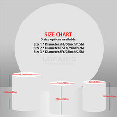 Lofaris Cute Mermaid Round Backdrop Kit For Baby Shower