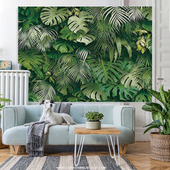 Lofaris Dark Green Leaves Nature Spring Birthday Party Backdrop